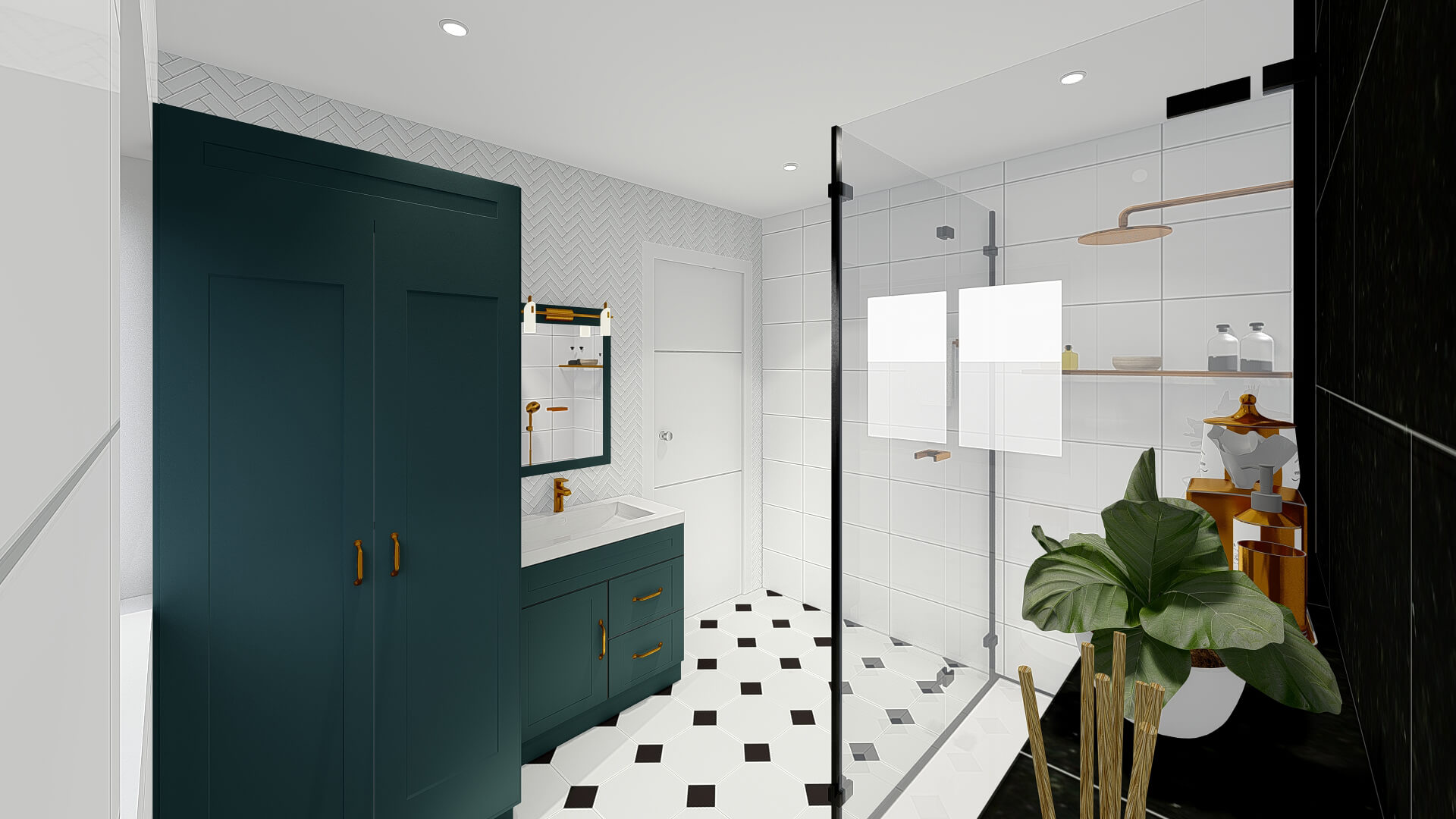 פרוייקט יותם 41 חיפה, שדרוג דירת קבלן, תכנון ועיצוב מקלחת